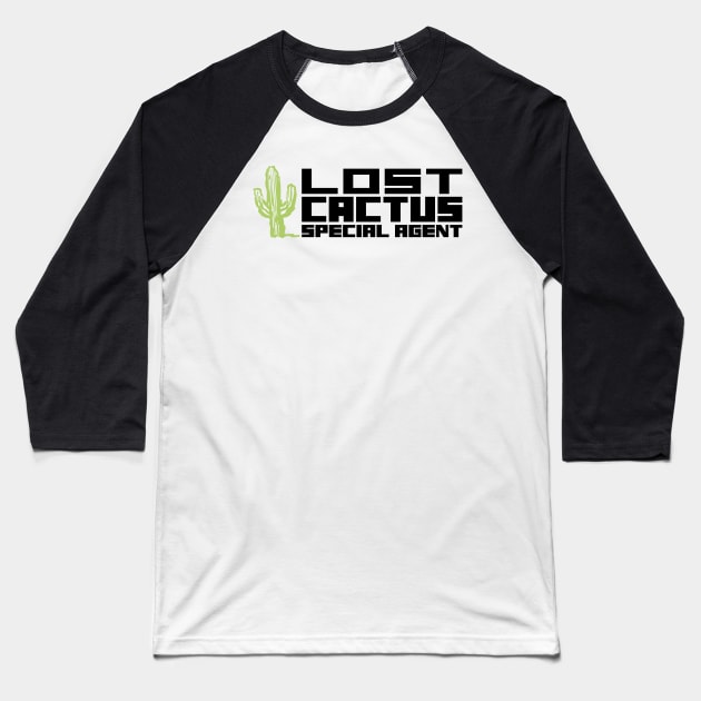 Lost Cactus Special Agent Baseball T-Shirt by LostCactus